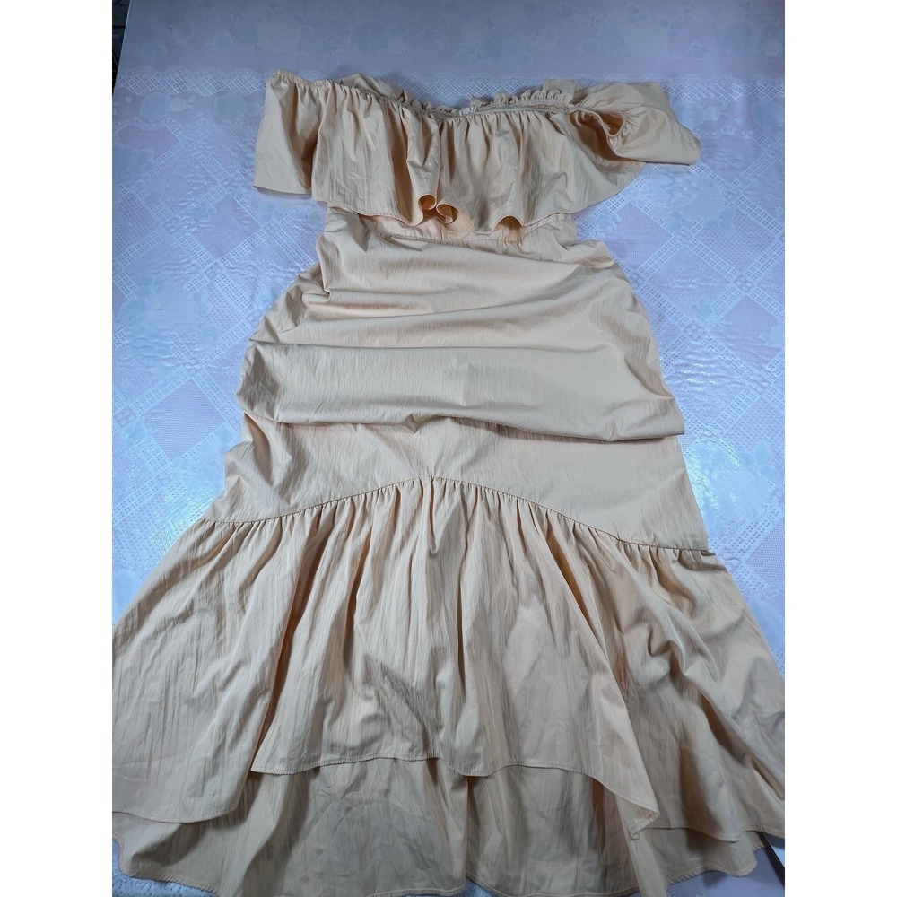 Marthea Women's Off Shoulder Ruffle Orange Size XL